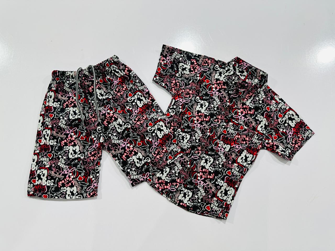 Half sleeve shirt with short for kids. Best gift for summer