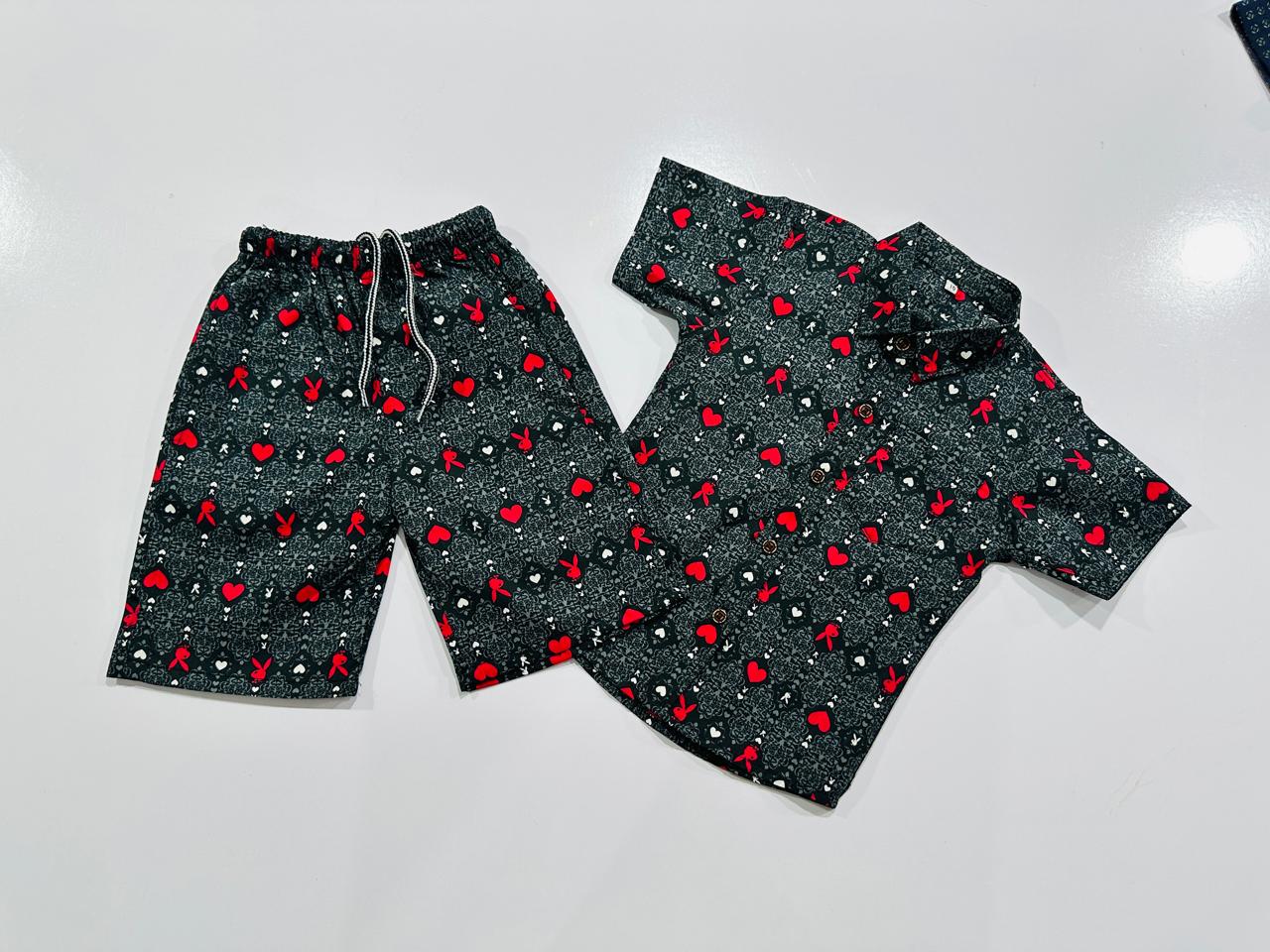 Half sleeve shirt with short for kids. Best gift for summers