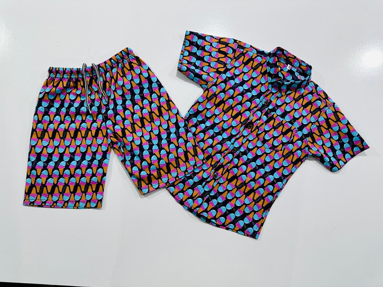 Half sleeve shirt with short for kids. Best gift for summer