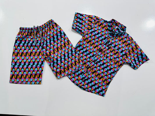 Half sleeve shirt with short for kids. Best gift for summer