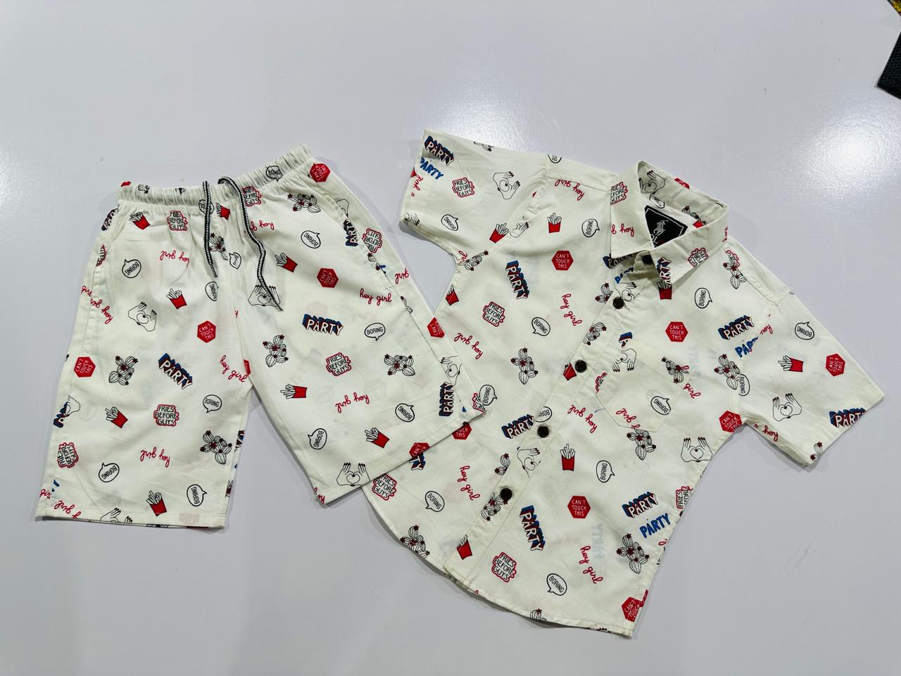 Half sleeve shirt with short for kids. Best gift for summer