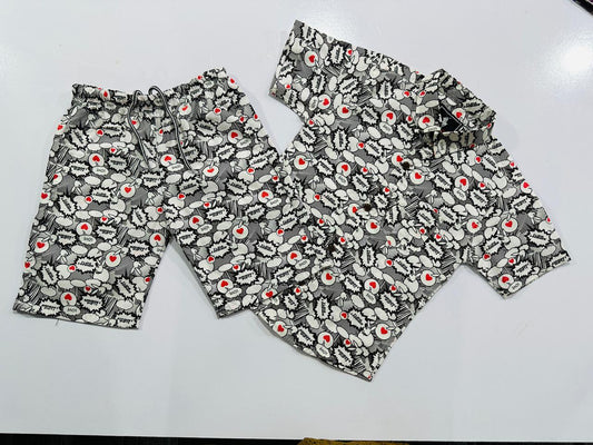 Half sleeve shirt with short for kids. Best gift for summer